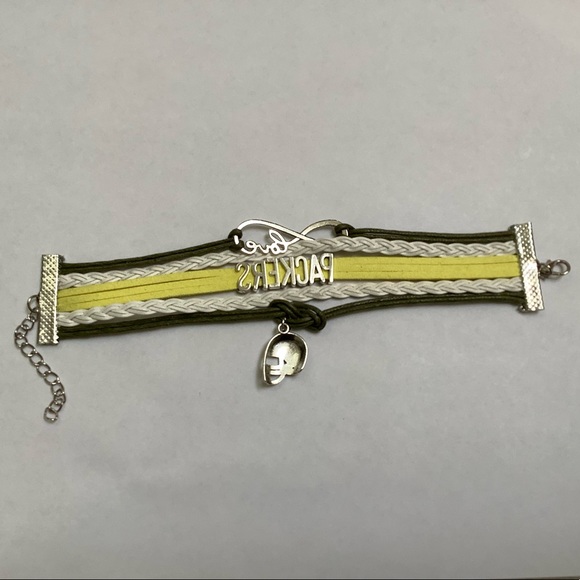 Green and Yellow “Love Packers “Bracelet - Picture 6 of 7